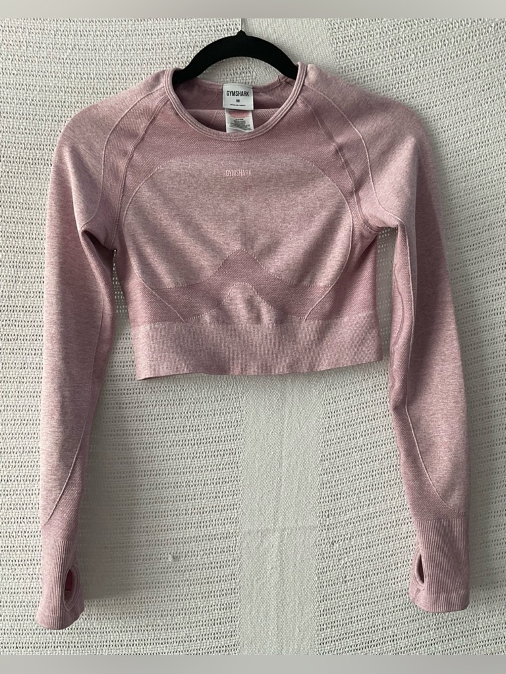 Gymshark Pink Seamless Long-Sleeve Crop Top